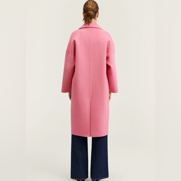 MANGO Pink Handmade Wool Coat - Picture 3 of 9